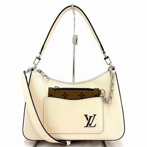 Louis Vuitton Marrell Epi Leather Quartz White Brown Pouch